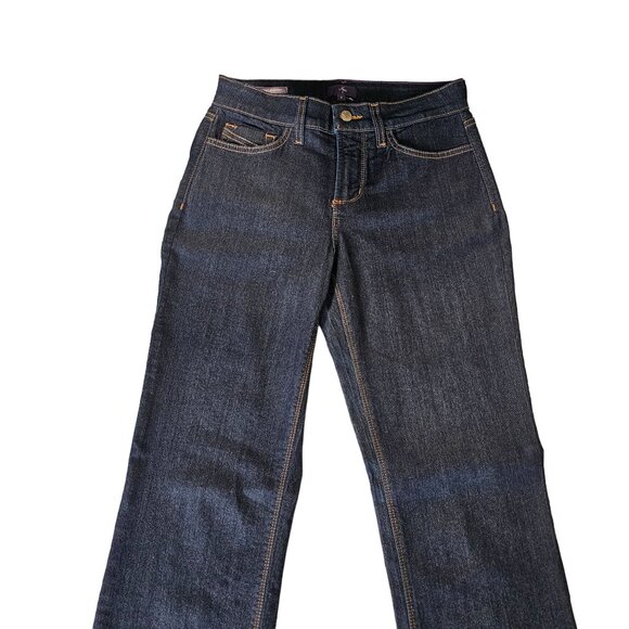 NYDJ Marilyn Straight leg Dark Wash Jean's Pants size 4 - Picture 4 of 13